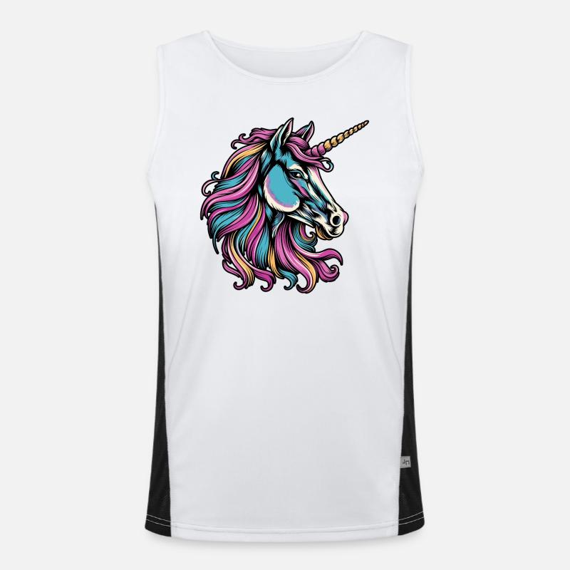 Licorne colorée Débardeur respirant contrasté Homme 