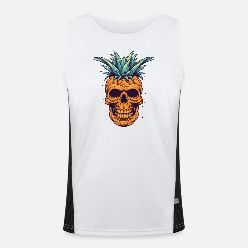 Ananas Horrorpunk Funktionelles Kontrast-Tank Top für Männer 