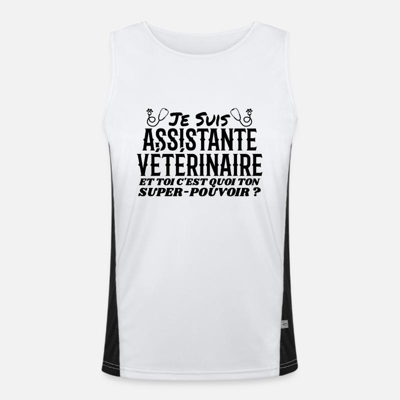 Assistent | Veto | Geschenk | Superkraft Funktionelles Kontrast-Tank Top für Männer 