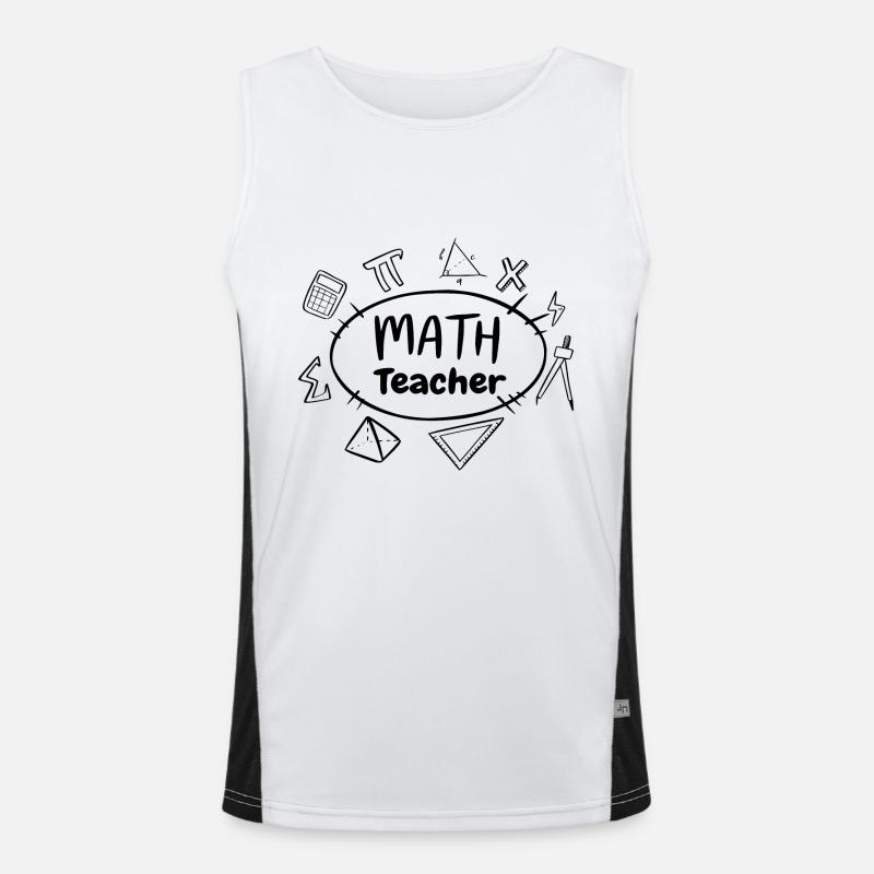 Mathelehrer Funktionelles Kontrast-Tank Top für Männer 