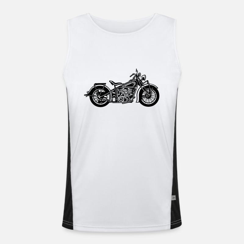 Chopper / moto bobber 03_schwarz Débardeur respirant contrasté Homme 