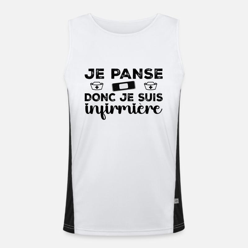 Ich bin Krankenschwester Funktionelles Kontrast-Tank Top für Männer 