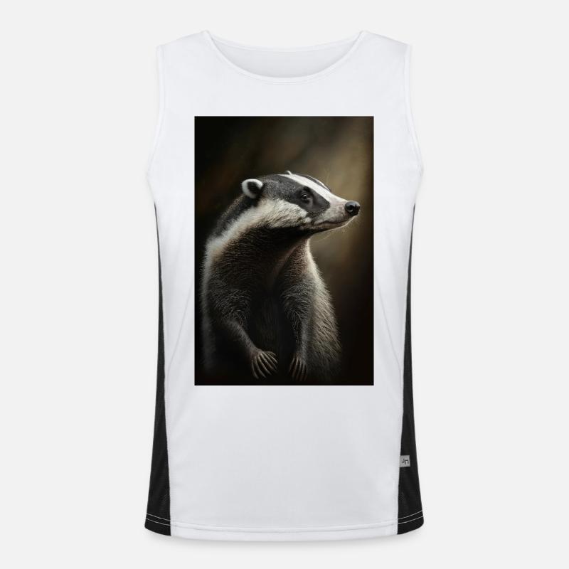 Dachs tier realistic Men's Functional Contrast Tank Top 