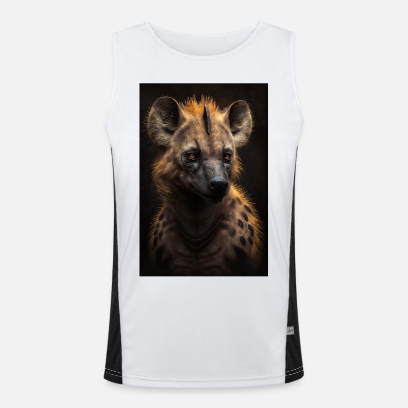 Hyäne Tier Afrika Funktionelles Kontrast-Tank Top für Männer 