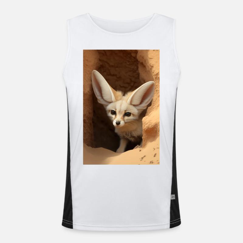 Fennec Desert Fox Animal Africa Men's Functional Contrast Tank Top 