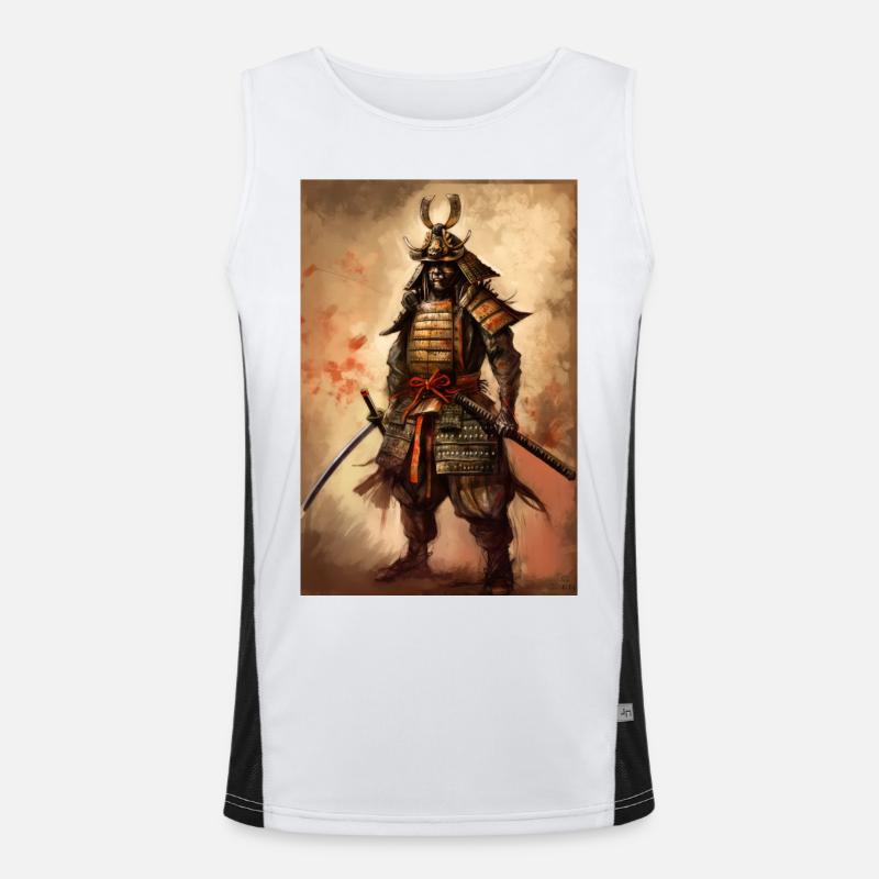 Samurai Japan Funktionelles Kontrast-Tank Top für Männer 