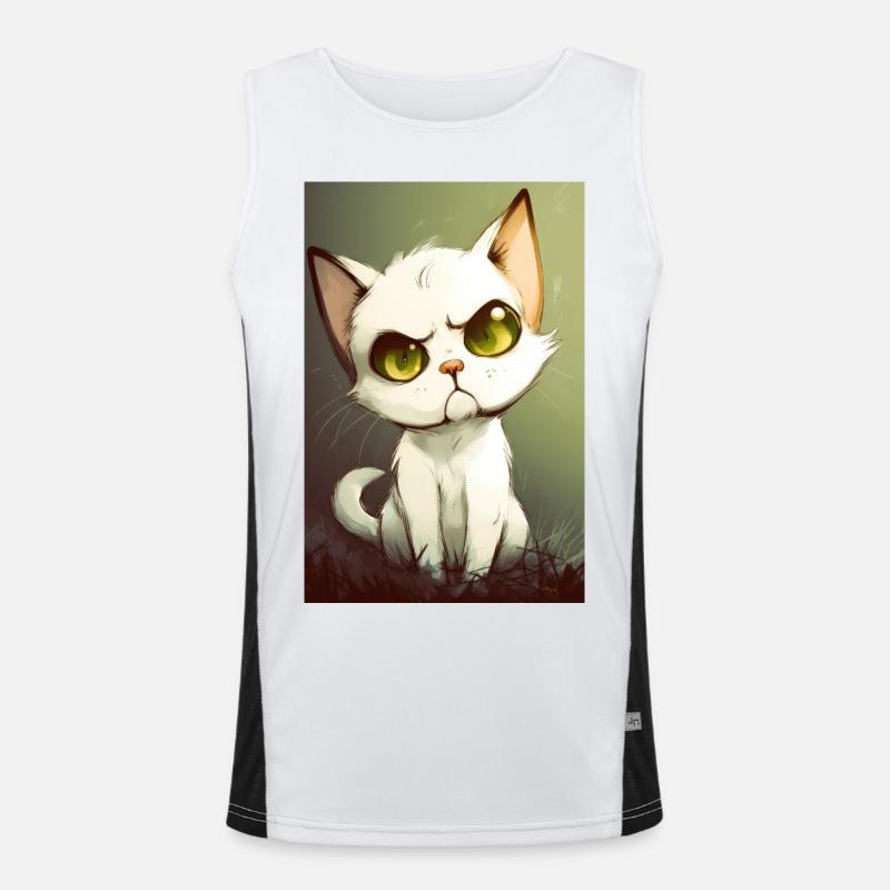 Drôle de chat Débardeur respirant contrasté Homme 