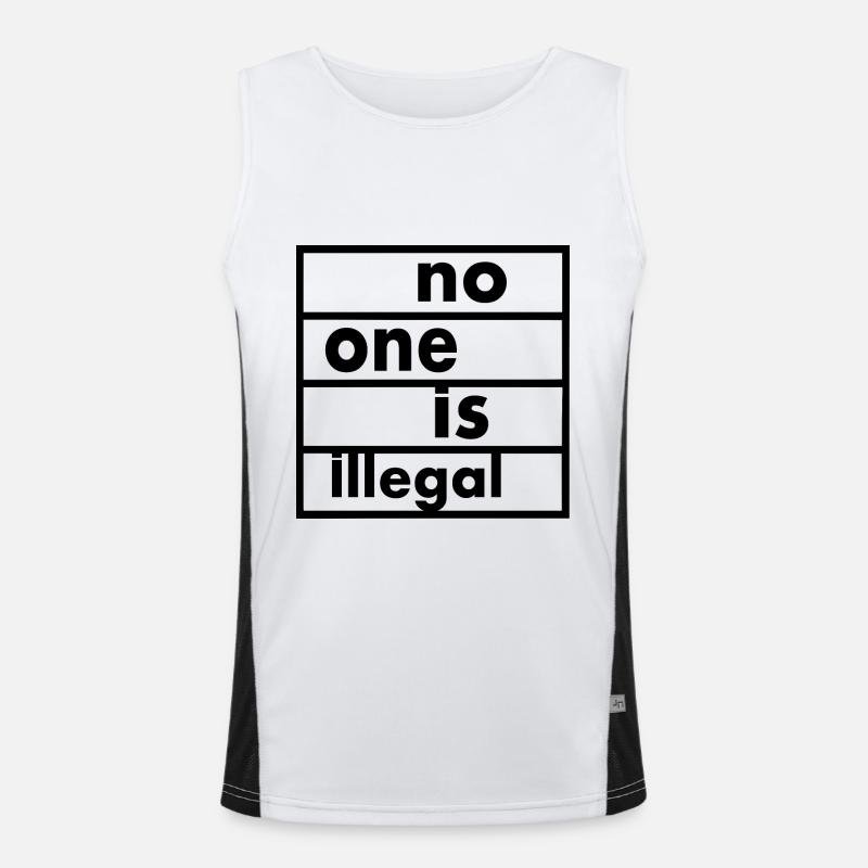 No one is illegal Men's Functional Contrast Tank Top 