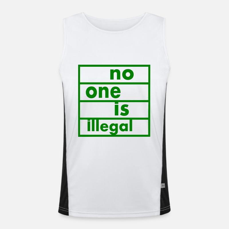 No one is illegal Men's Functional Contrast Tank Top 