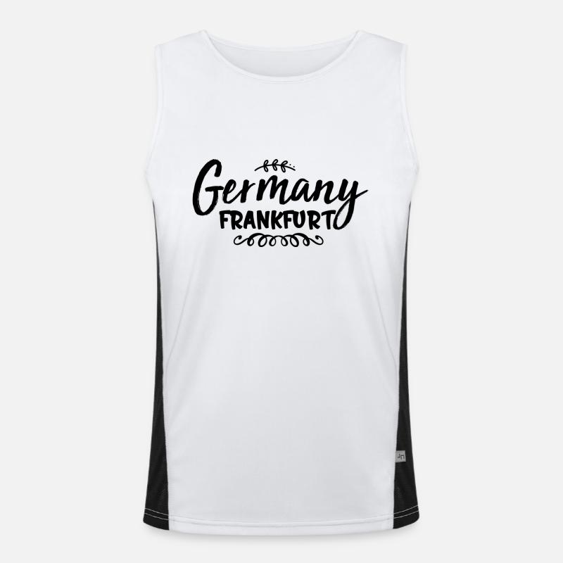 Germany Minimalist Script - Men's Functional Contrast Tank Top  - white/black