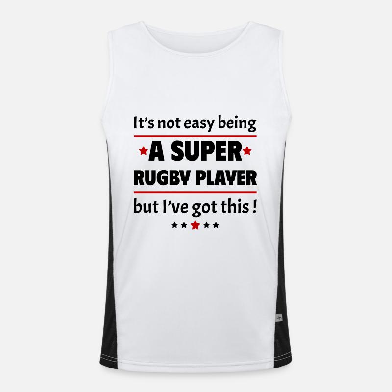 Nicht einfach, ein Super-Rugbyspieler zu sein! Funktionelles Kontrast-Tank Top für Männer 
