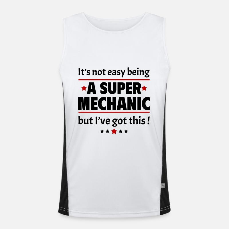 Nicht einfach, ein Super-Mechaniker zu sein! Funktionelles Kontrast-Tank Top für Männer 