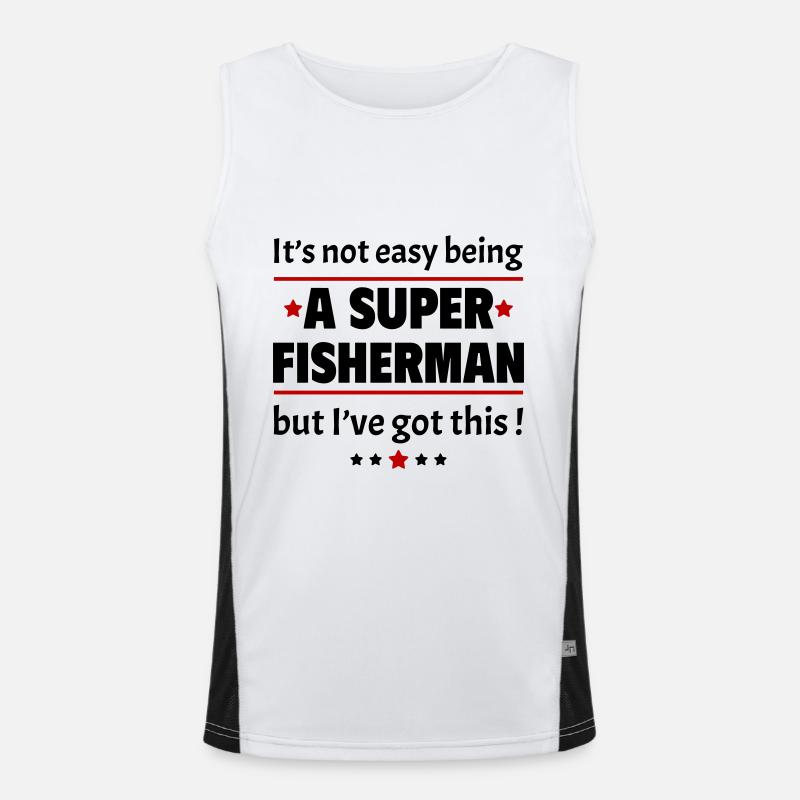 Nicht einfach, ein Super-Angler zu sein! Funktionelles Kontrast-Tank Top für Männer 