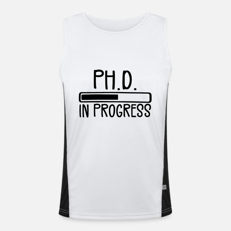 Ph.D. In Progress, PhD Doctorate Graduate Degree Débardeur respirant contrasté Homme 
