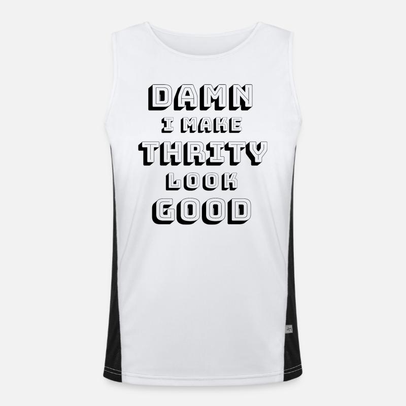 30. Geburtstag Funktionelles Kontrast-Tank Top für Männer 