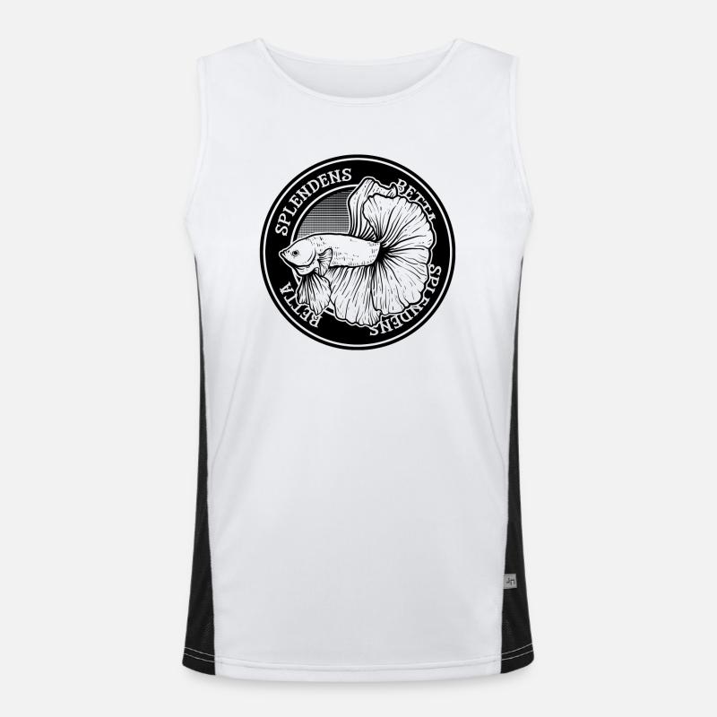 Betta Splendens Tatouage Siamois Fighter Fish Débardeur respirant contrasté Homme 