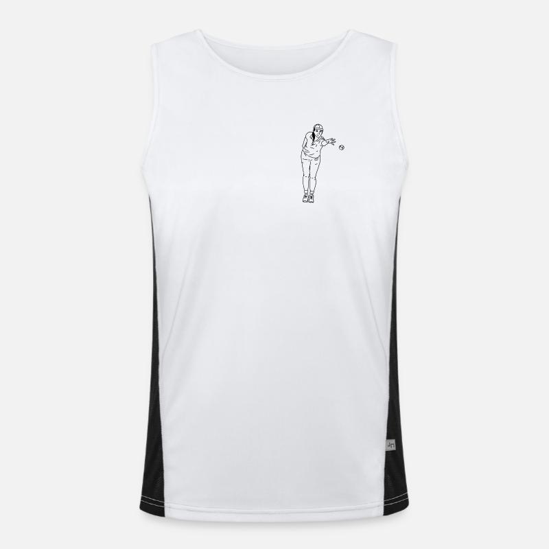 Petanque player Left-handed Men's Functional Contrast Tank Top 