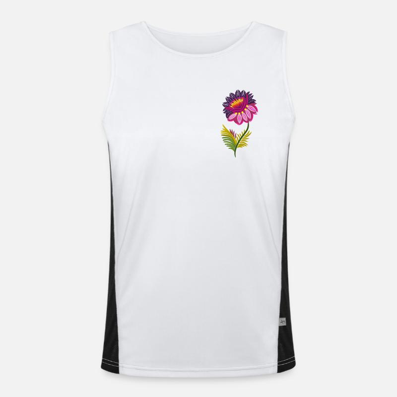 Belles fleurs isolées Débardeur respirant contrasté Homme 
