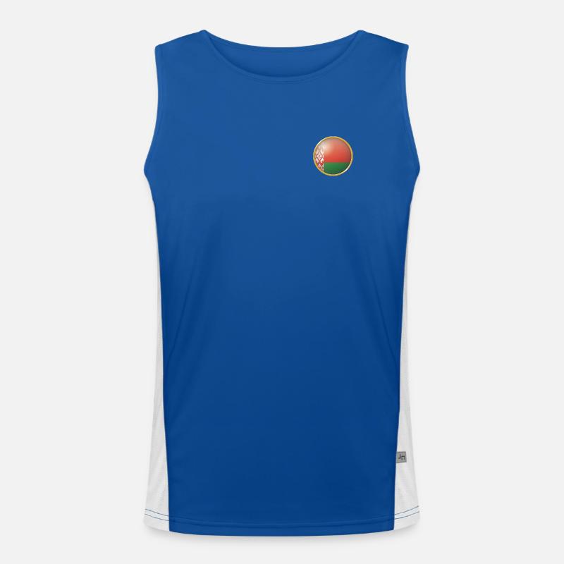 Belarus Emblem Funktionelles Kontrast-Tank Top für Männer 