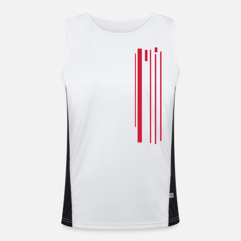 Vertical Stripe Pattern / Vector Men's Functional Contrast Tank Top 
