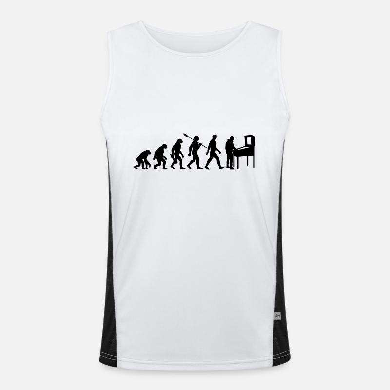 Evolution - Pinball - Flipper - Automat Funktionelles Kontrast-Tank Top für Männer 