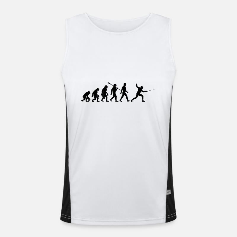 Evolution - Fechten - Fechter - Kampfsport Funktionelles Kontrast-Tank Top für Männer 