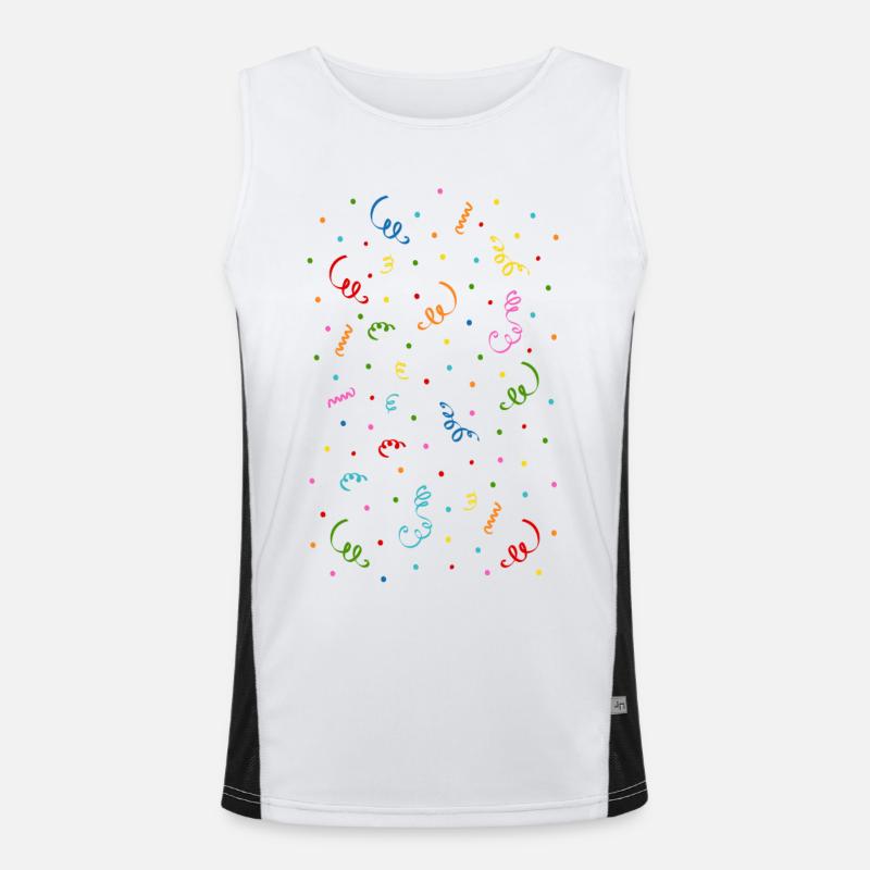 Confetti Streamers Men's Functional Contrast Tank Top 