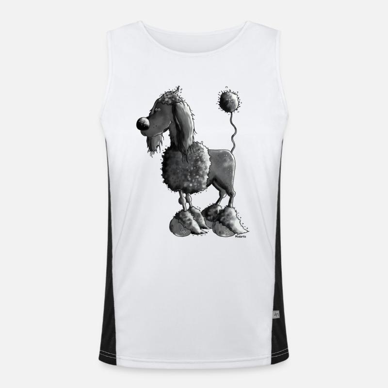 Dufter Pudel - Hund Funktionelles Kontrast-Tank Top für Männer 