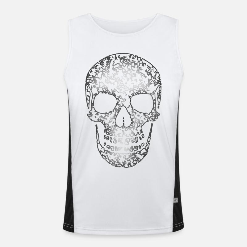 Skull Structure R6Z Funktionelles Kontrast-Tank Top für Männer 