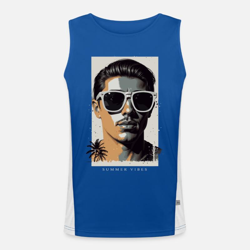 Coole Hipster Funktionelles Kontrast-Tank Top für Männer 