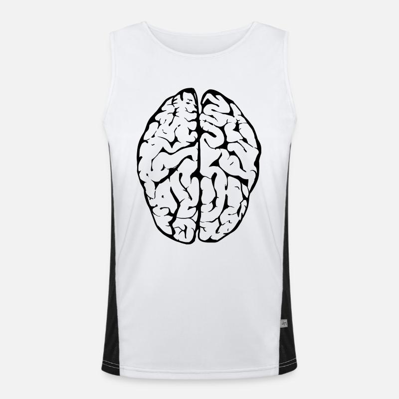 Gehirn Funktionelles Kontrast-Tank Top für Männer 