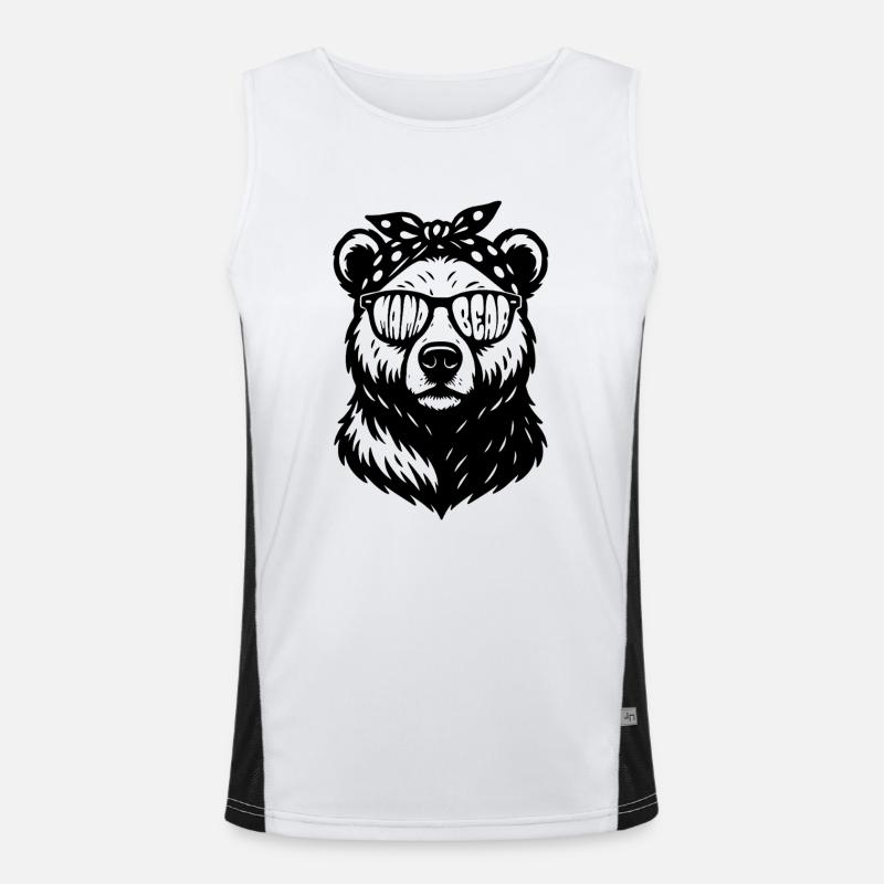 Mama Bear - Muttertag - Geschenk Funktionelles Kontrast-Tank Top für Männer 