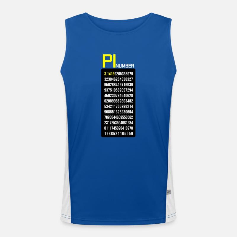 Numéro Pi Débardeur respirant contrasté Homme 
