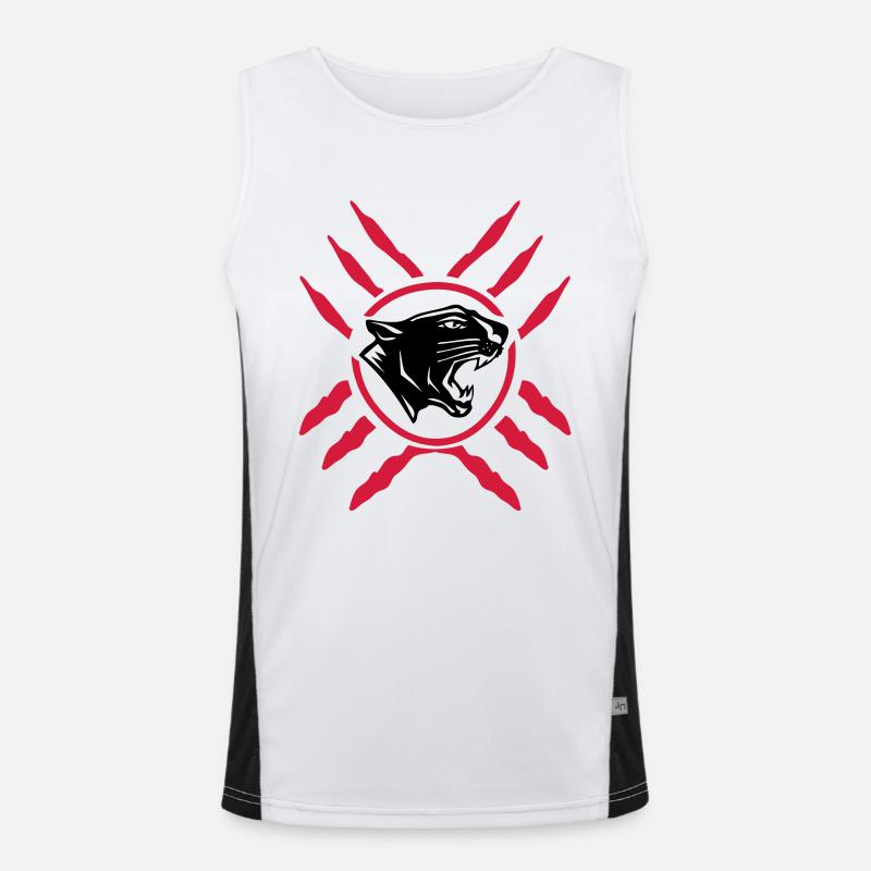 Panther Funktionelles Kontrast-Tank Top für Männer 