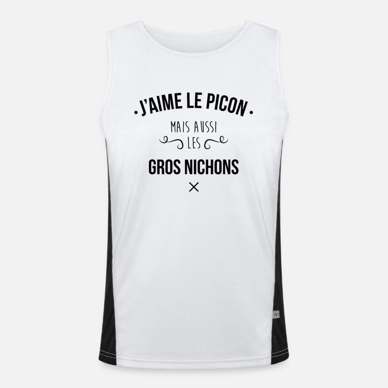 J'aime le picon... Débardeur respirant contrasté Homme 