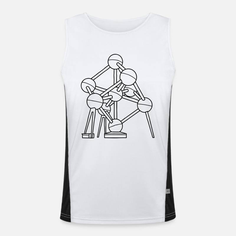 Atomium in Brussels Men's Functional Contrast Tank Top 
