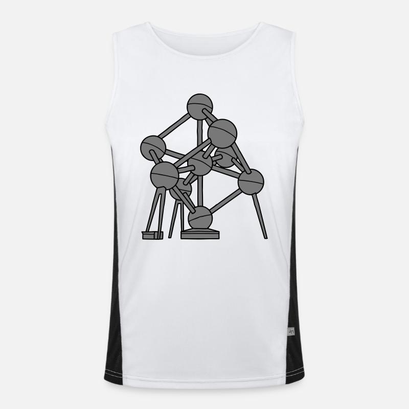 Atomium Brüssel 2 Funktionelles Kontrast-Tank Top für Männer 