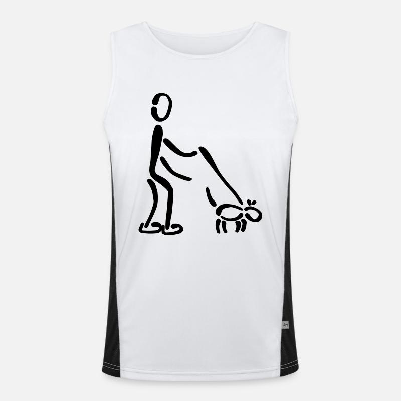 Walkies dog Men's Functional Contrast Tank Top 
