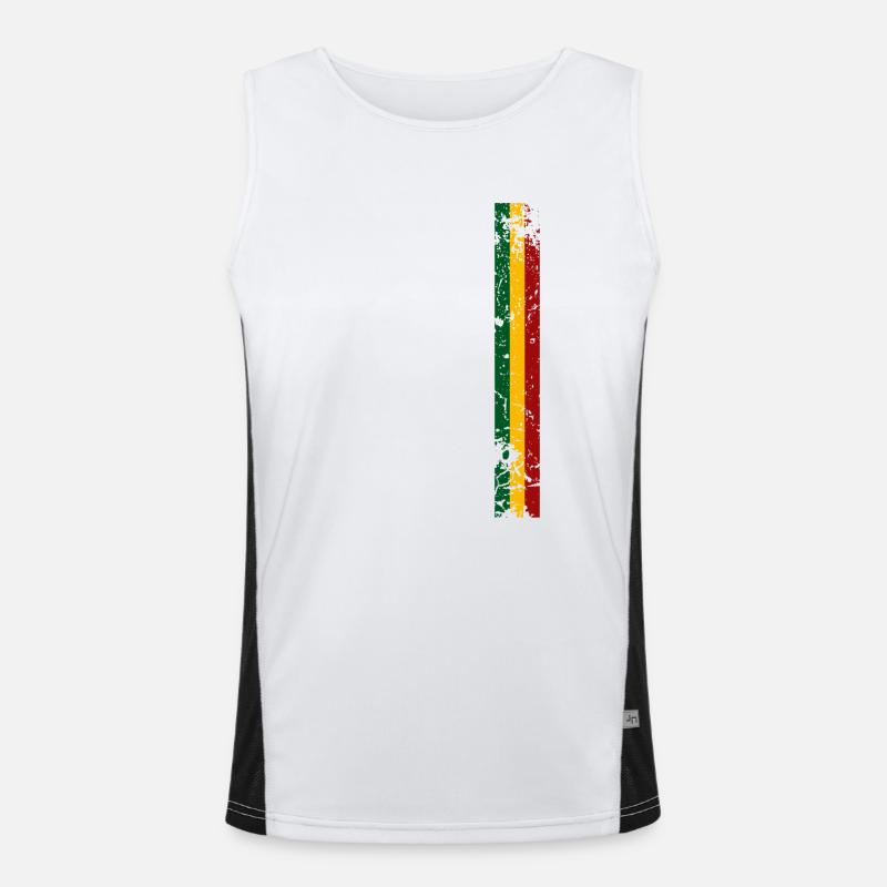 Reggae streifen Funktionelles Kontrast-Tank Top für Männer 