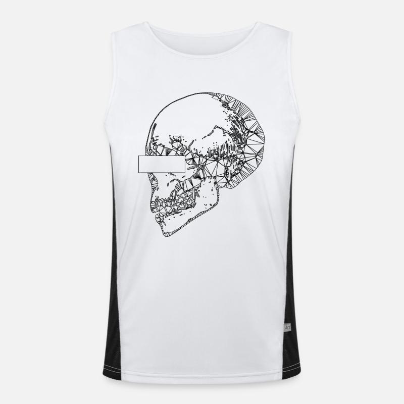 Skull Skull Skull Men's Functional Contrast Tank Top