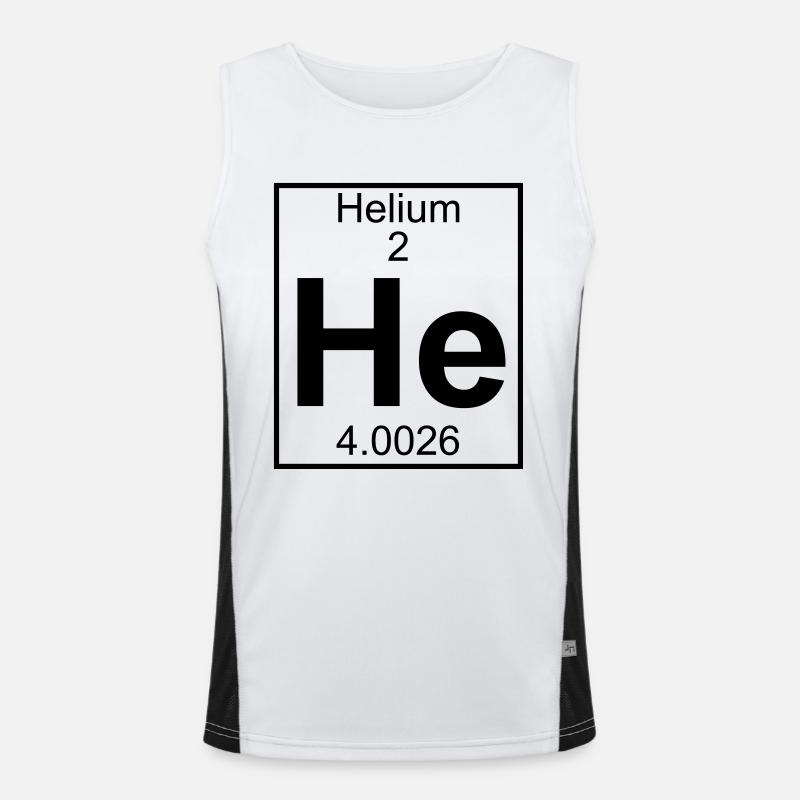 Periodic table element 2 - He (helium) - BIG Funktionelles Kontrast-Tank Top für Männer 