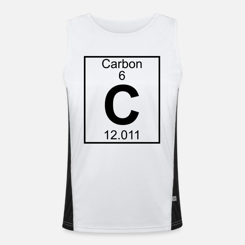 Carbon (C) (element 6) Men's Functional Contrast Tank Top 