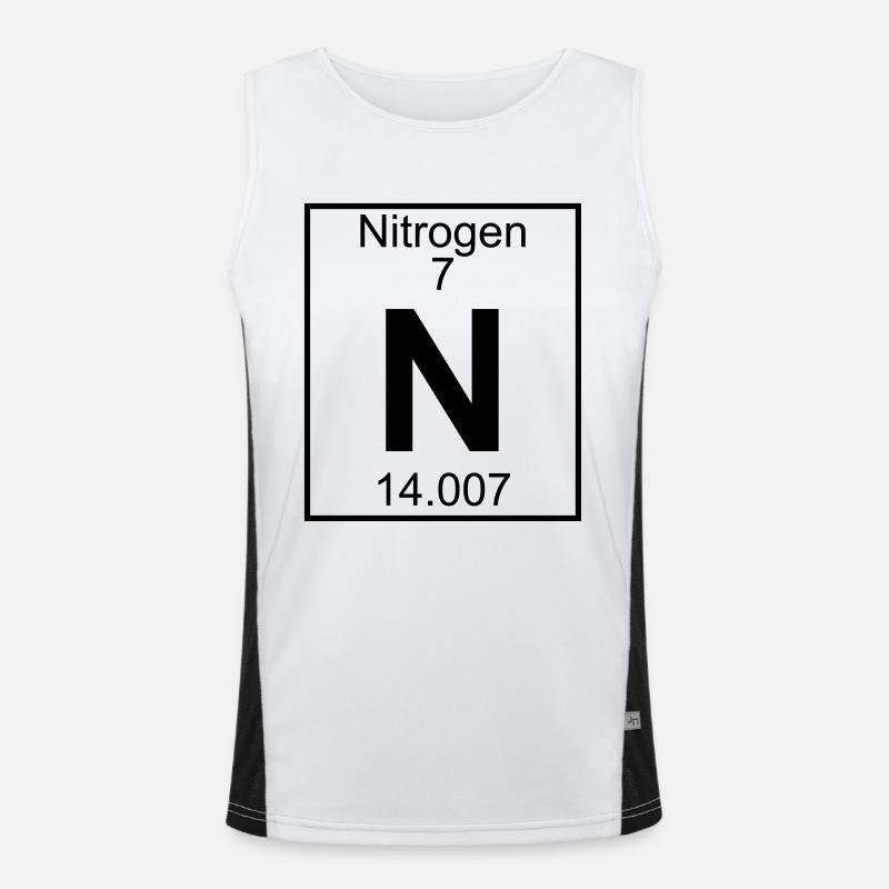 Periodic table element 7 - N (nitrogen) - BIG Débardeur respirant contrasté Homme 