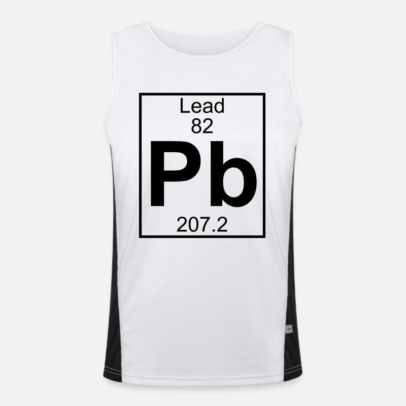 Element 082 - Pb (lead) - Full Funktionelles Kontrast-Tank Top für Männer 