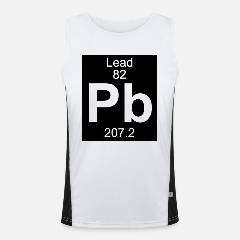 Lead (Pb) (element 82) Men's Functional Contrast Tank Top 