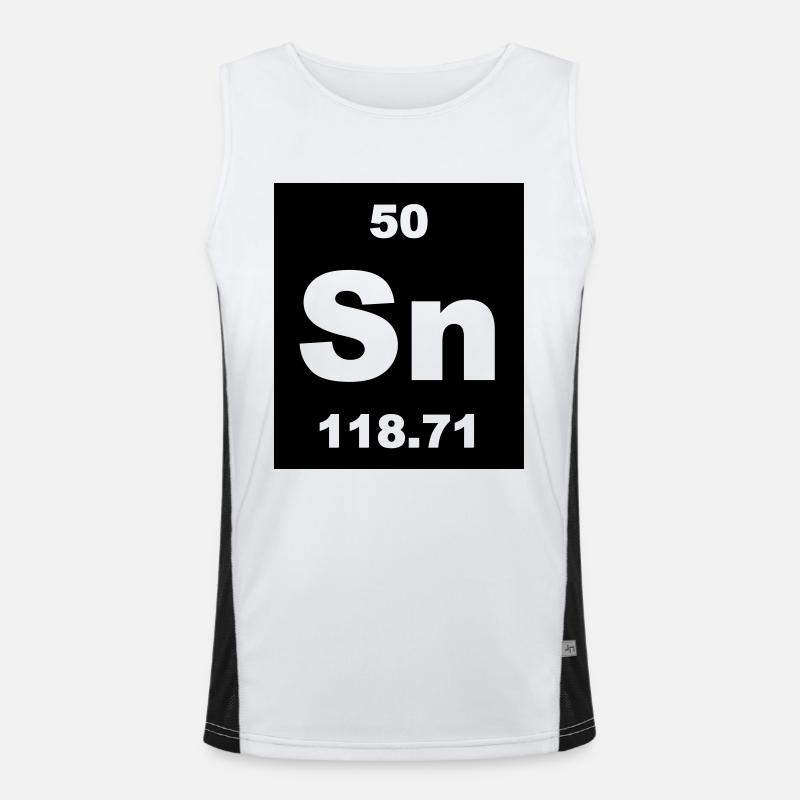 Tin (Sn) (element 50) Men's Functional Contrast Tank Top 