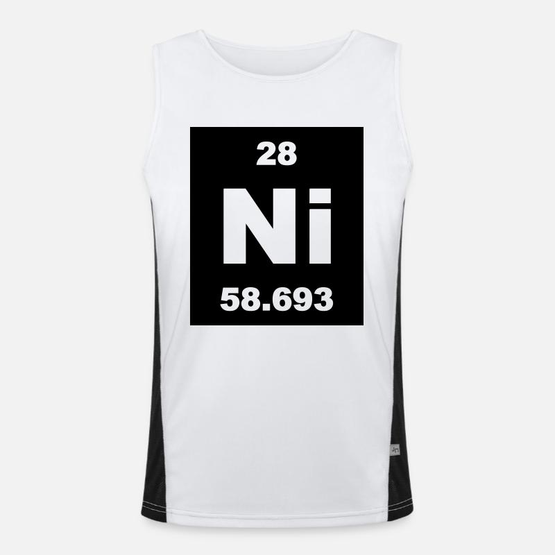 Nickel (Ni) (element 28) Men's Functional Contrast Tank Top 