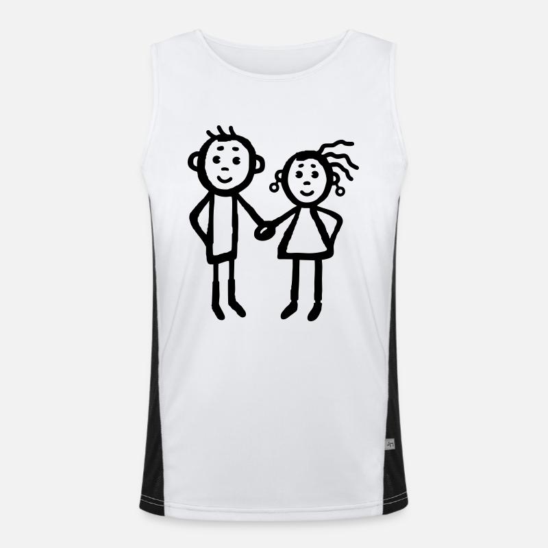 Couple - siblings Men's Functional Contrast Tank Top 