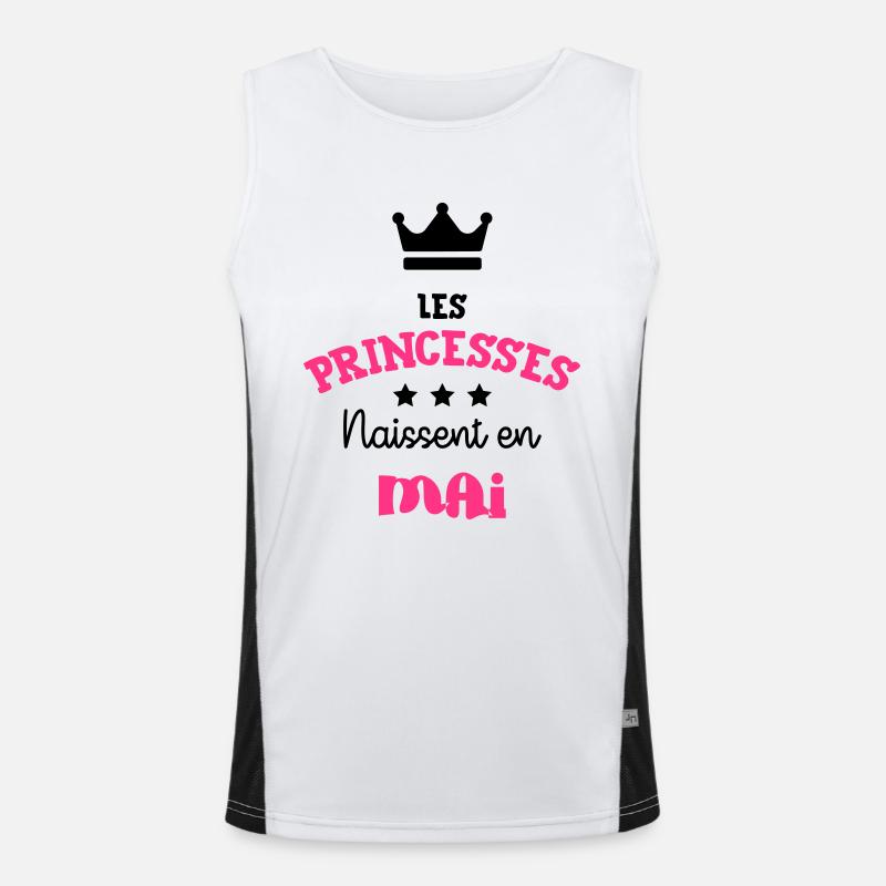 Princesse Anniversaire Bébé Naissance Mai Men's Functional Contrast Tank Top 