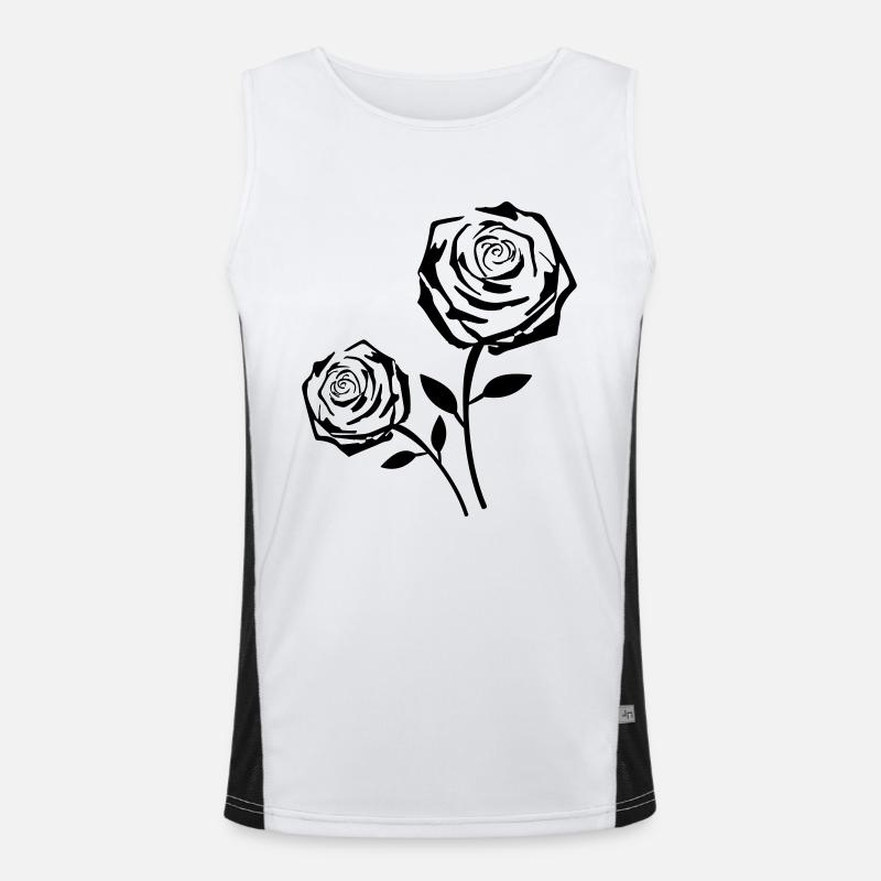 roses design Funktionelles Kontrast-Tank Top für Männer 